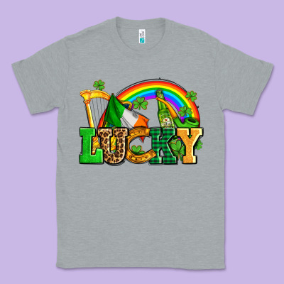 Lucky With St Patricks Elements Classic Tee Designed By Adodesignshop