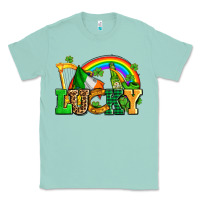 Seafoam lucky with st patricks elements Classic Tee - AdoDesignShop
