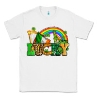 White lucky with st patricks elements Classic Tee - AdoDesignShop