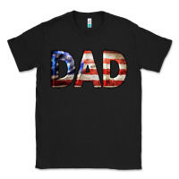 Black American Flag Dad 4th of July Classic Tee - LillyAllenDesigns