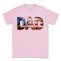 Bubblegum Pink American Flag Dad 4th of July Classic Tee - LillyAllenDesigns