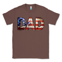 Chestnut American Flag Dad 4th of July Classic Tee - LillyAllenDesigns