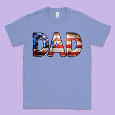 American Flag Dad 4th Of July Classic Tee Designed By Lillyallendesigns