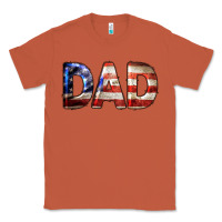 Copper American Flag Dad 4th of July Classic Tee - LillyAllenDesigns