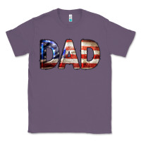 Lavender American Flag Dad 4th of July Classic Tee - LillyAllenDesigns
