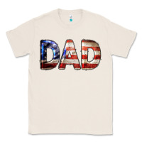 Natural American Flag Dad 4th of July Classic Tee - LillyAllenDesigns