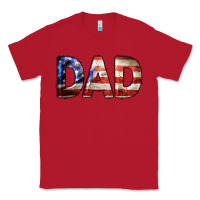 Red American Flag Dad 4th of July Classic Tee - LillyAllenDesigns
