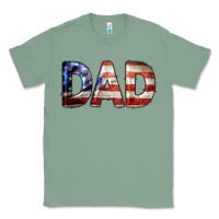Sage American Flag Dad 4th of July Classic Tee - LillyAllenDesigns