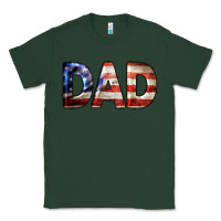 Sports Green American Flag Dad 4th of July Classic Tee - LillyAllenDesigns