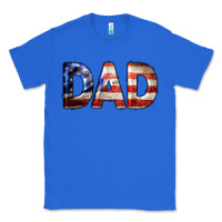 True Royal American Flag Dad 4th of July Classic Tee - LillyAllenDesigns
