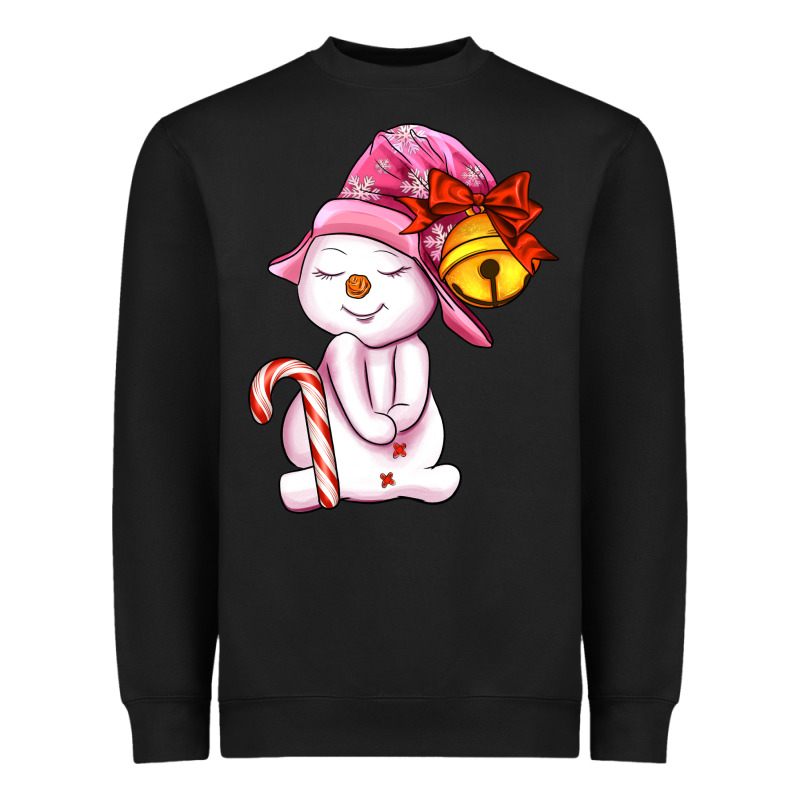 Winter Pink Snowman Heavyweight Sweatshirt by AdoDesignShop | Teevron