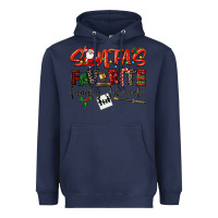 Navy santa's favorite family advocate Heavyweight Hoodie - LillyAllenDesigns