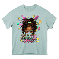 Arona afro locs hair stylist messy bun tbw Heavy Core Tee - texasbilliewilder