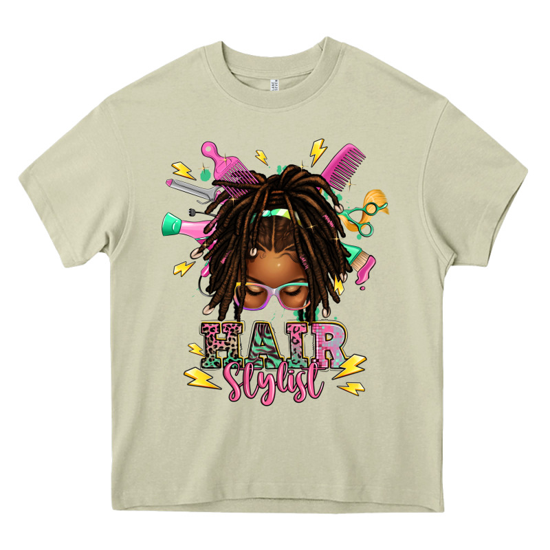 Afro Locs Hair Stylist Messy Bun Tbw Heavy Core Tee by texasbilliewilder | Teevron