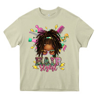Mossy afro locs hair stylist messy bun tbw Heavy Core Tee - texasbilliewilder