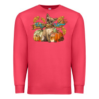 Cardinal Hello Autumn With Chihuahua Dog Premium Sweatshirt - LillyAllenDesigns