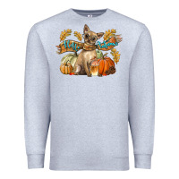 Heather Grey Hello Autumn With Chihuahua Dog Premium Sweatshirt - LillyAllenDesigns