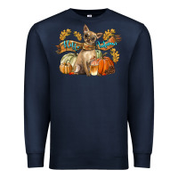 Navy Hello Autumn With Chihuahua Dog Premium Sweatshirt - LillyAllenDesigns