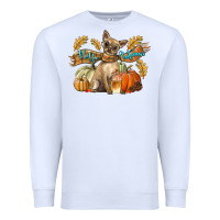 White Hello Autumn With Chihuahua Dog Premium Sweatshirt - LillyAllenDesigns