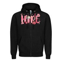 Black breast cancer awareness hope Zipper Hoodie - MaliasSmallBusiness