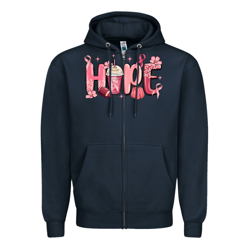 Breast Cancer Awareness Hope Zipper Hoodie by MaliasSmallBusiness | Teevron