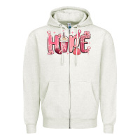 Oatmeal Heather breast cancer awareness hope Zipper Hoodie - MaliasSmallBusiness