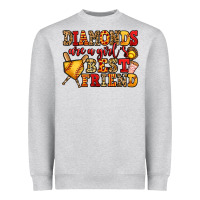 Heather Grey diamonds are a girl's best friend softball Heavyweight Sweatshirt - Jasminsmagicworld
