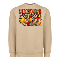Diamonds Are A Girl's Best Friend Softball Heavyweight Sweatshirt | Teevron