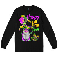 Black happy mardi gras y'all Long Sleeve Tee - BarkalooDesign