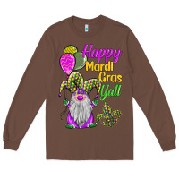 Chestnut happy mardi gras y'all Long Sleeve Tee - BarkalooDesign