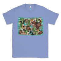 Colony Blue cactus cowboy hat background Classic Tee - AdoDesignShop