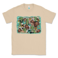 Mushroom cactus cowboy hat background Classic Tee - AdoDesignShop