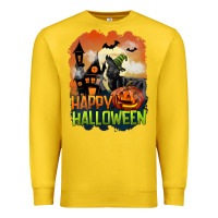 Lemon Happy Halloween With Black Cat Premium Sweatshirt - LillyAllenDesigns