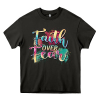 Asphalt faith over fear Heavy Core Tee - Zillion Design Studio