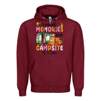 Burgundy making memories one campsite at a time Zipper Hoodie - MaliasSmallBusiness