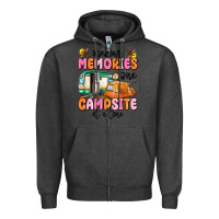 Charcoal Heather making memories one campsite at a time Zipper Hoodie - MaliasSmallBusiness