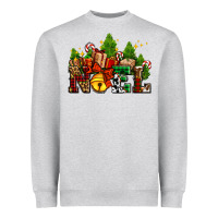 Heather Grey western noel Christmas gifts Heavyweight Sweatshirt - AdoDesignShop