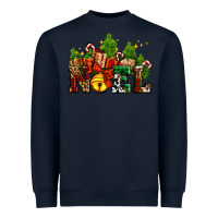 Navy western noel Christmas gifts Heavyweight Sweatshirt - AdoDesignShop