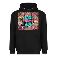 Black boss mom wife Heavyweight Hoodie - LillyAllenDesigns