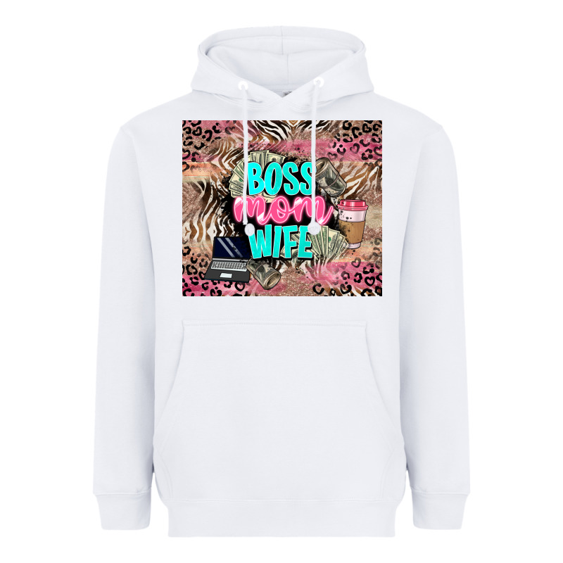 Boss Mom Wife Heavyweight Hoodie by LillyAllenDesigns | Teevron