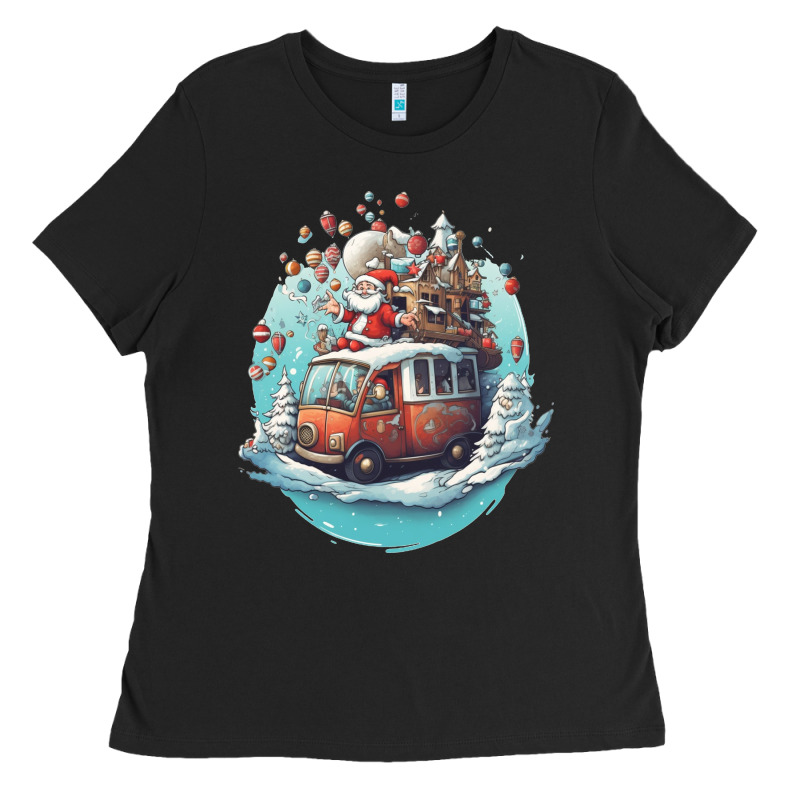 Happy Santa Ladies Tee by Unal Design | Teevron