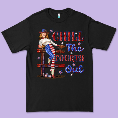 Premium Tee chill the fourth out 4th july