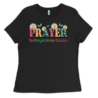 Black prayer the strongest wireless connection Ladies Tee - JahusDesignShop
