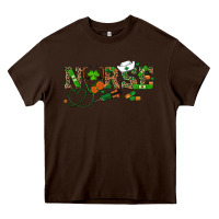 Chocolate Brown St. Patrick's Day Nurse Heavy Core Tee - RanaPortraitStore