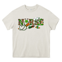 Cream St. Patrick's Day Nurse Heavy Core Tee - RanaPortraitStore