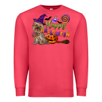 Cardinal Happy Halloween With Yorkshire Terrier Dog Premium Sweatshirt - LillyAllenDesigns