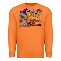 Carrot Happy Halloween With Yorkshire Terrier Dog Premium Sweatshirt - LillyAllenDesigns