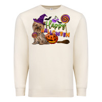 Happy Halloween With Yorkshire Terrier Dog Premium Sweatshirt | Teevron