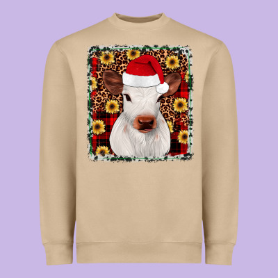 Heifer Christmas Heavyweight Sweatshirt Designed By Jahusdesignshop