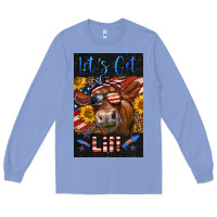 Colony Blue Western Let's Get Lit Cow Long Sleeve Tee - LillyAllenDesigns